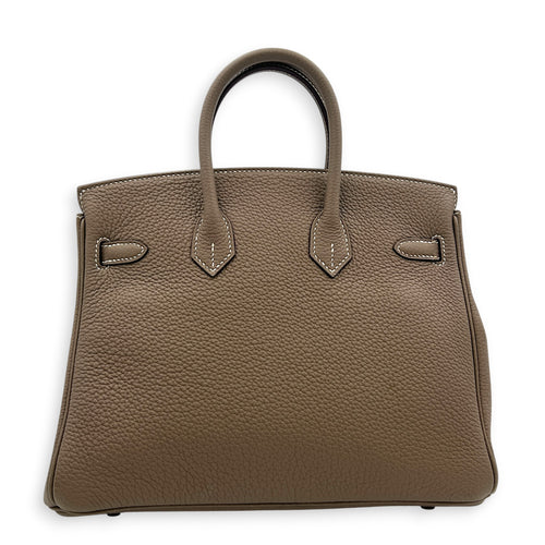 Birkin 25 Etoupe Top Handle Bag in Togo, Gold hardware