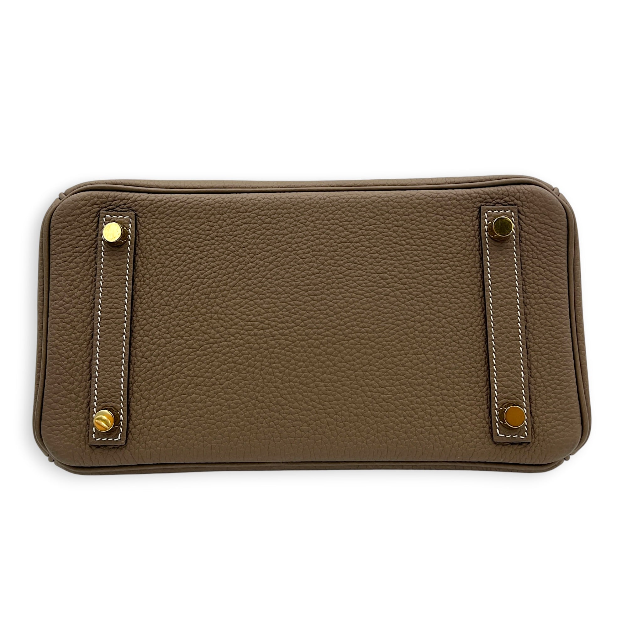 Birkin 25 Etoupe Top Handle Bag in Togo, Gold hardware