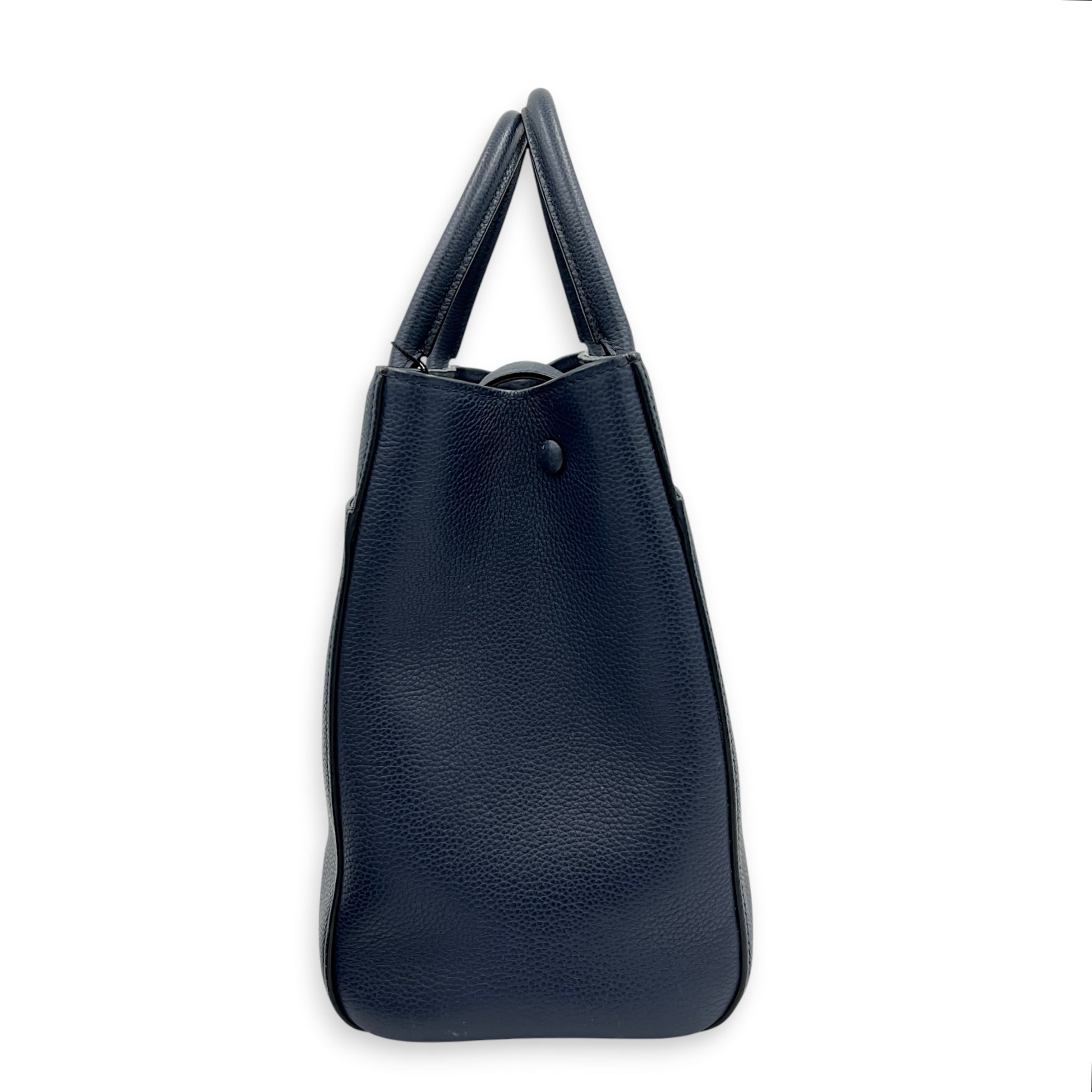 CC Tote Bag Blue in Calfskin, Gold hardware