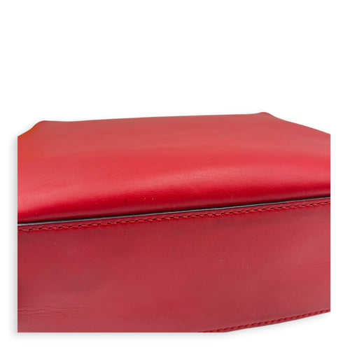 Lady Web Red Crossbody Bag in Calfskin, Gold hardware