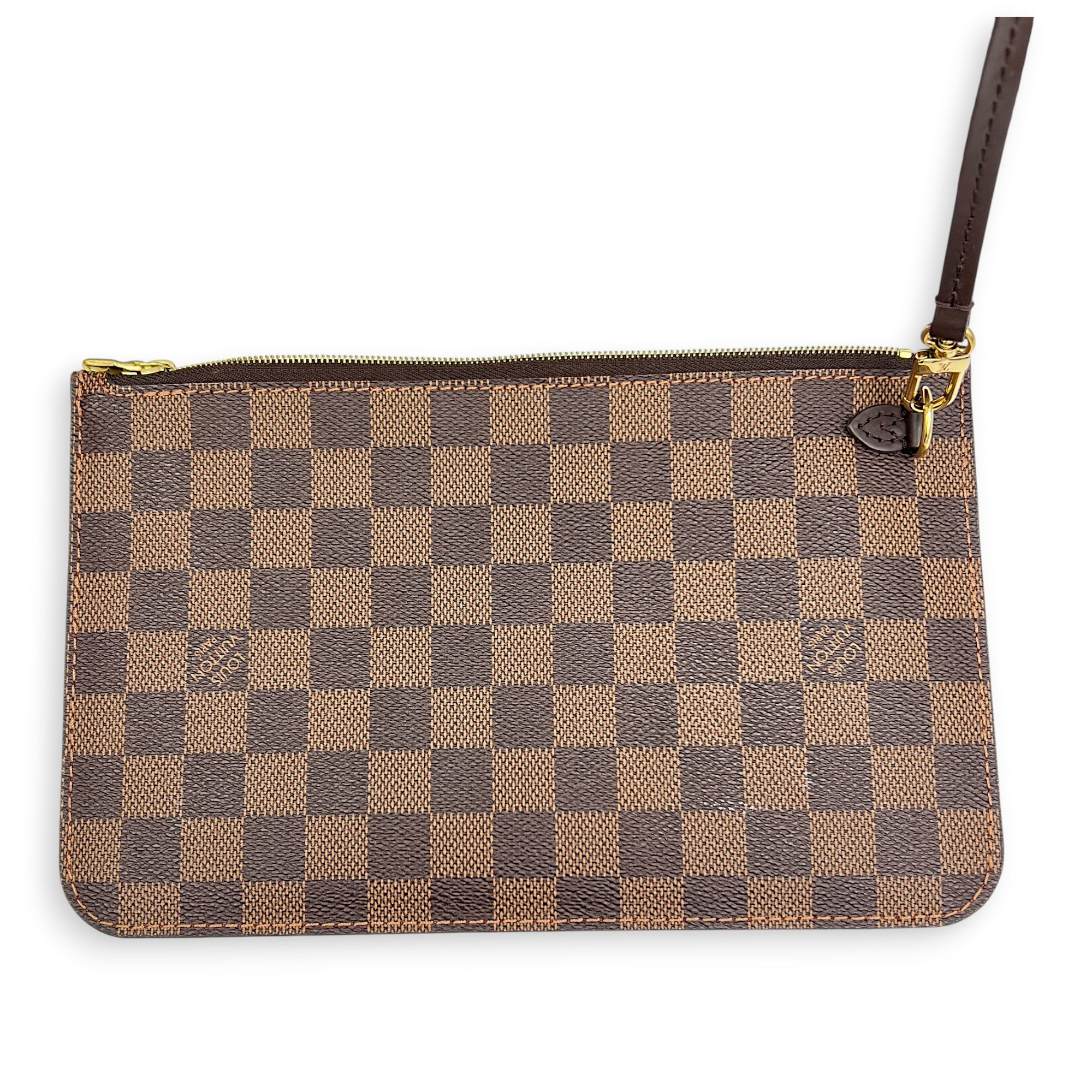 Neverfull Tote Bag MM Brown in Coated Canvas, Gold hardware