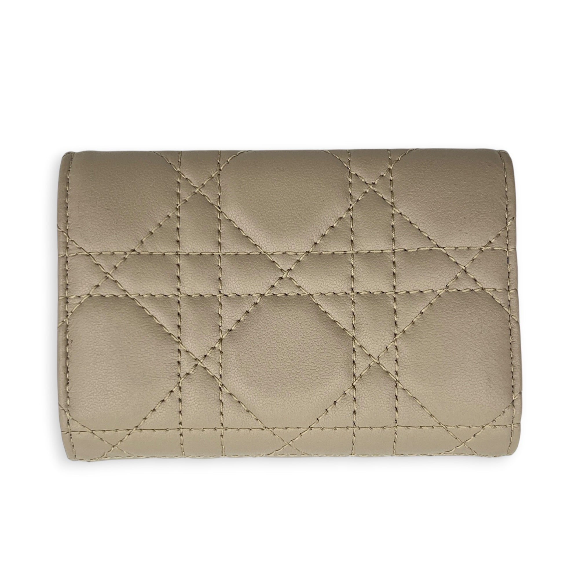 My Dior Wallet Beige in Lambskin, Gold hardware