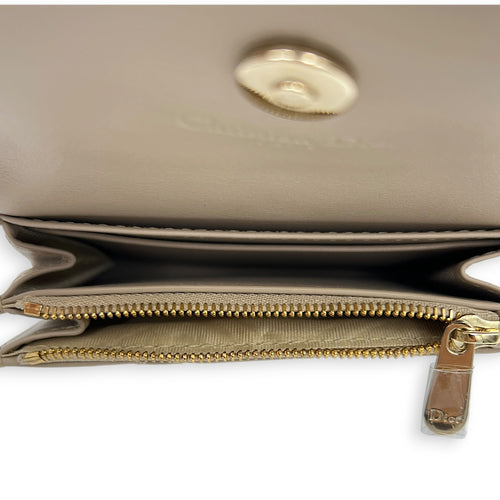 My Dior Wallet Beige in Lambskin, Gold hardware