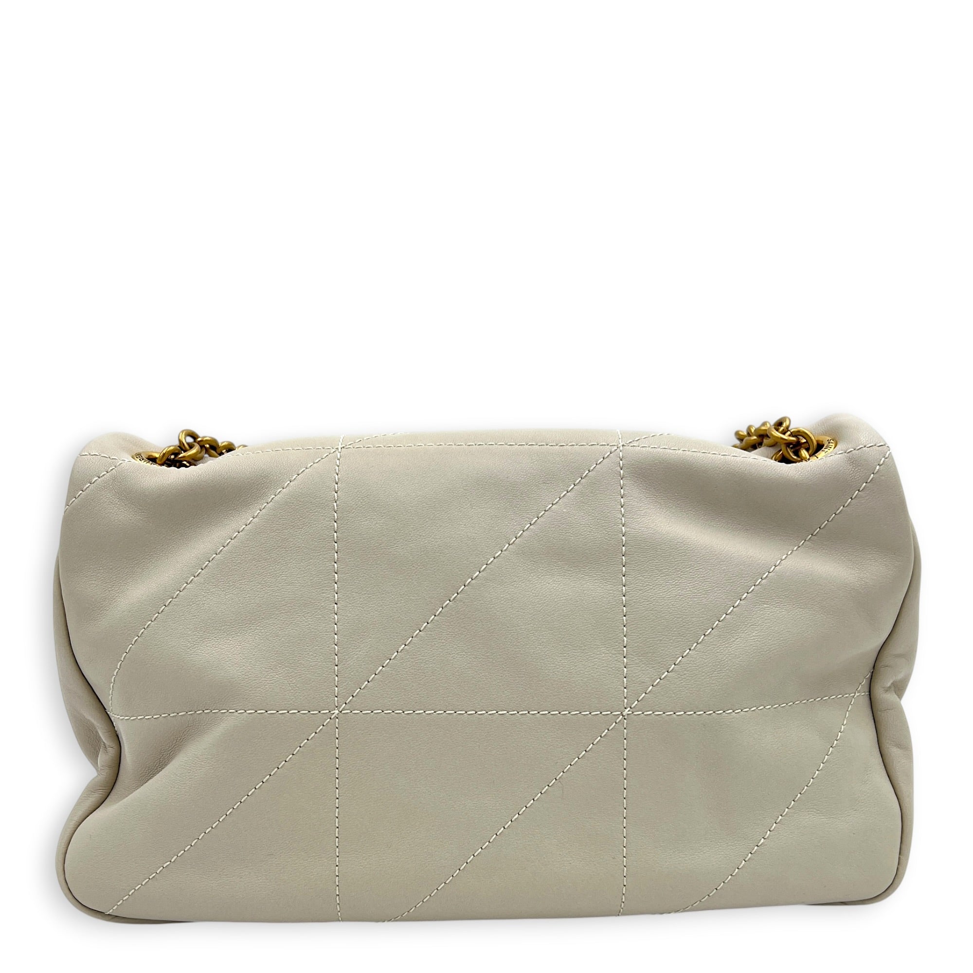 Jamie 4.3 Medium White Shoulder Bag in Lambskin, Gold hardware