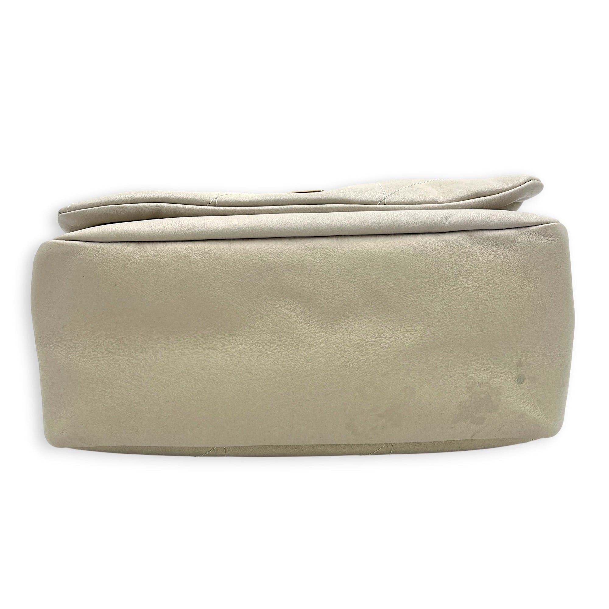 Jamie 4.3 Medium White Shoulder Bag in Lambskin, Gold hardware