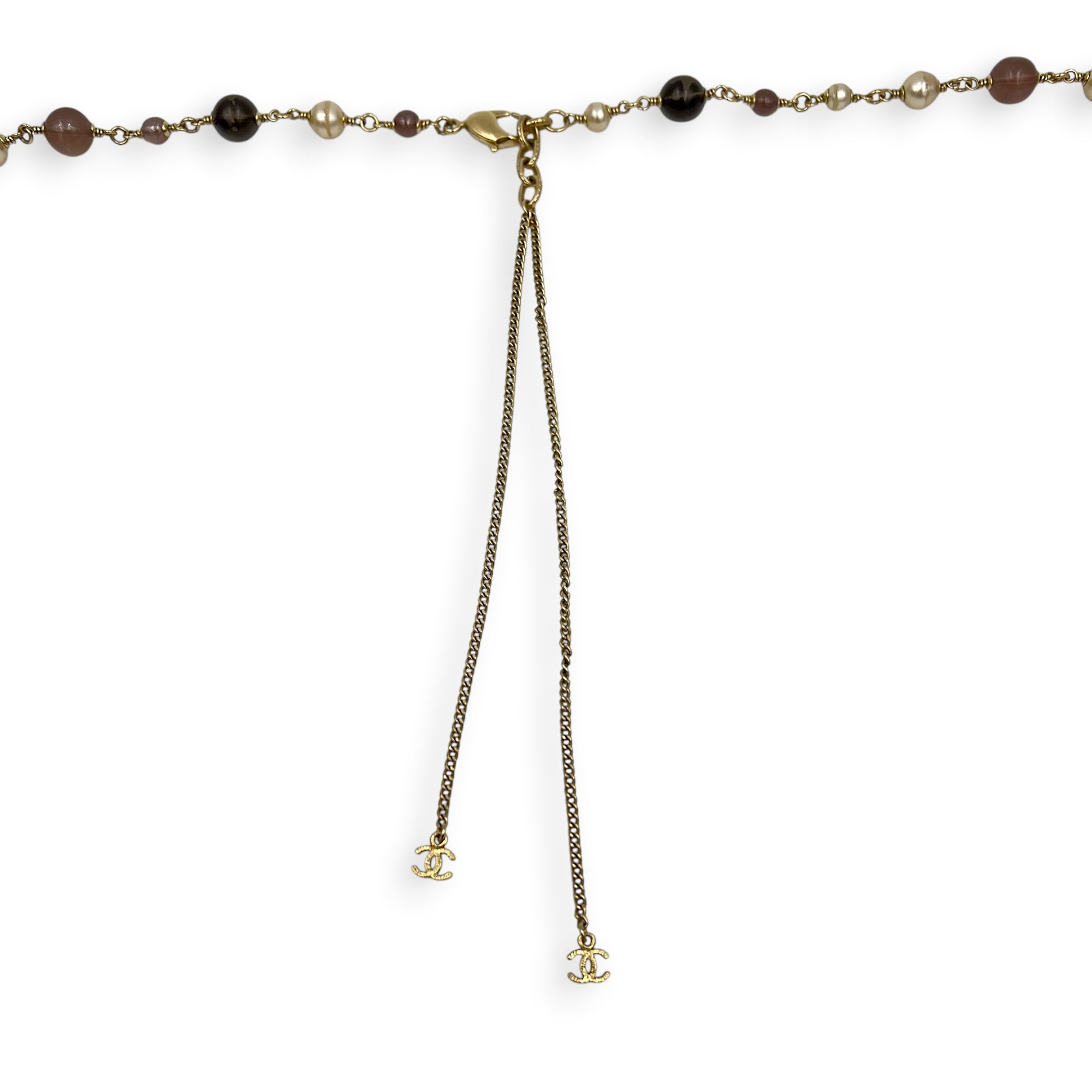 CC Necklace  Purple in Metal, Gold hardware
