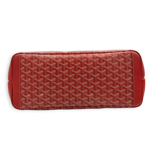 Artois Tote Bag GM Red in Coated Canvas, Silver hardware