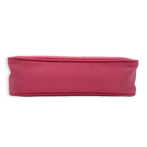 Re-Edition 2000 Shoulder Bag Pink in Canvas, Silver hardware