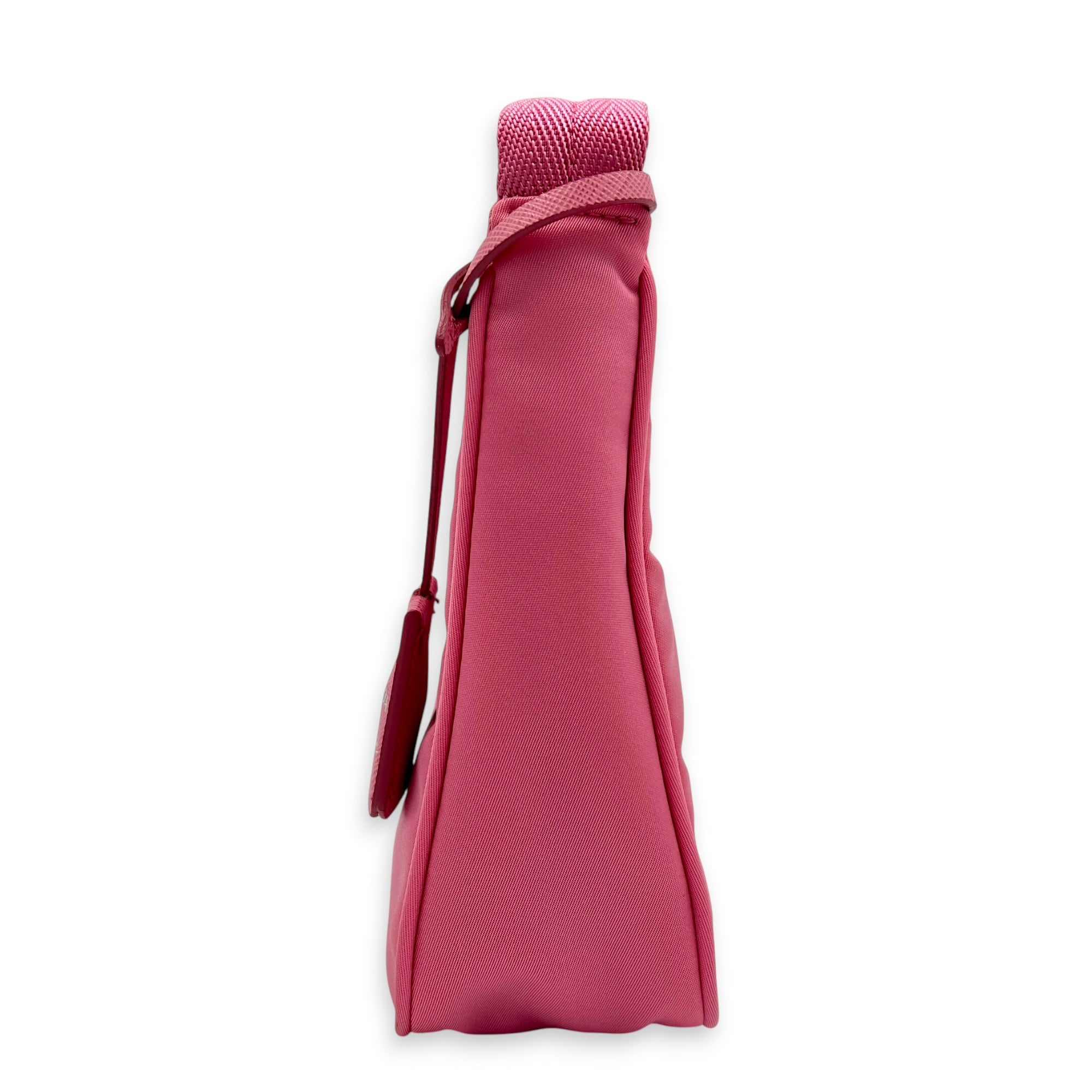 Re-Edition 2000 Shoulder Bag Pink in Canvas, Silver hardware