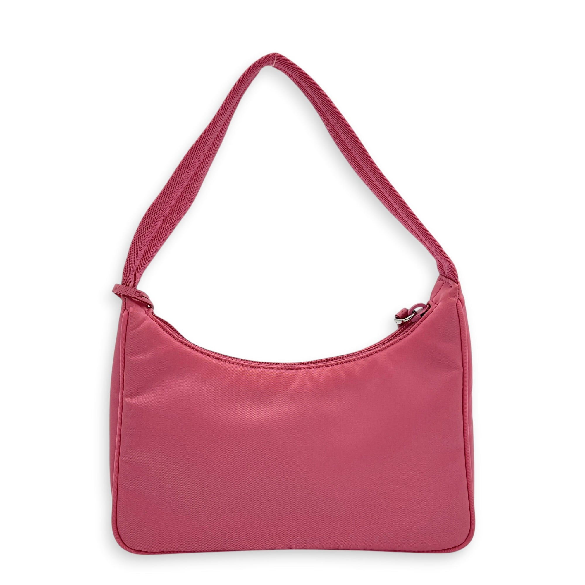 Re-Edition 2000 Shoulder Bag Pink in Canvas, Silver hardware