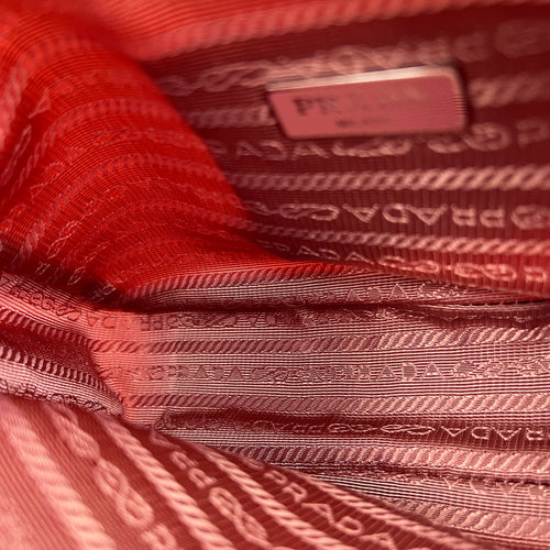 Re-Edition 2000 Shoulder Bag Pink in Canvas, Silver hardware