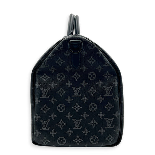 Keepall Top Handle Bag 50 x Vivienne in Monogram Coated Canvas, Black hardware
