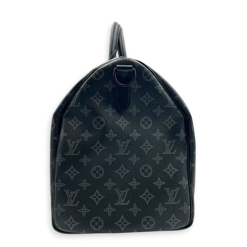 Keepall Top Handle Bag 50 x Vivienne in Monogram Coated Canvas, Black hardware