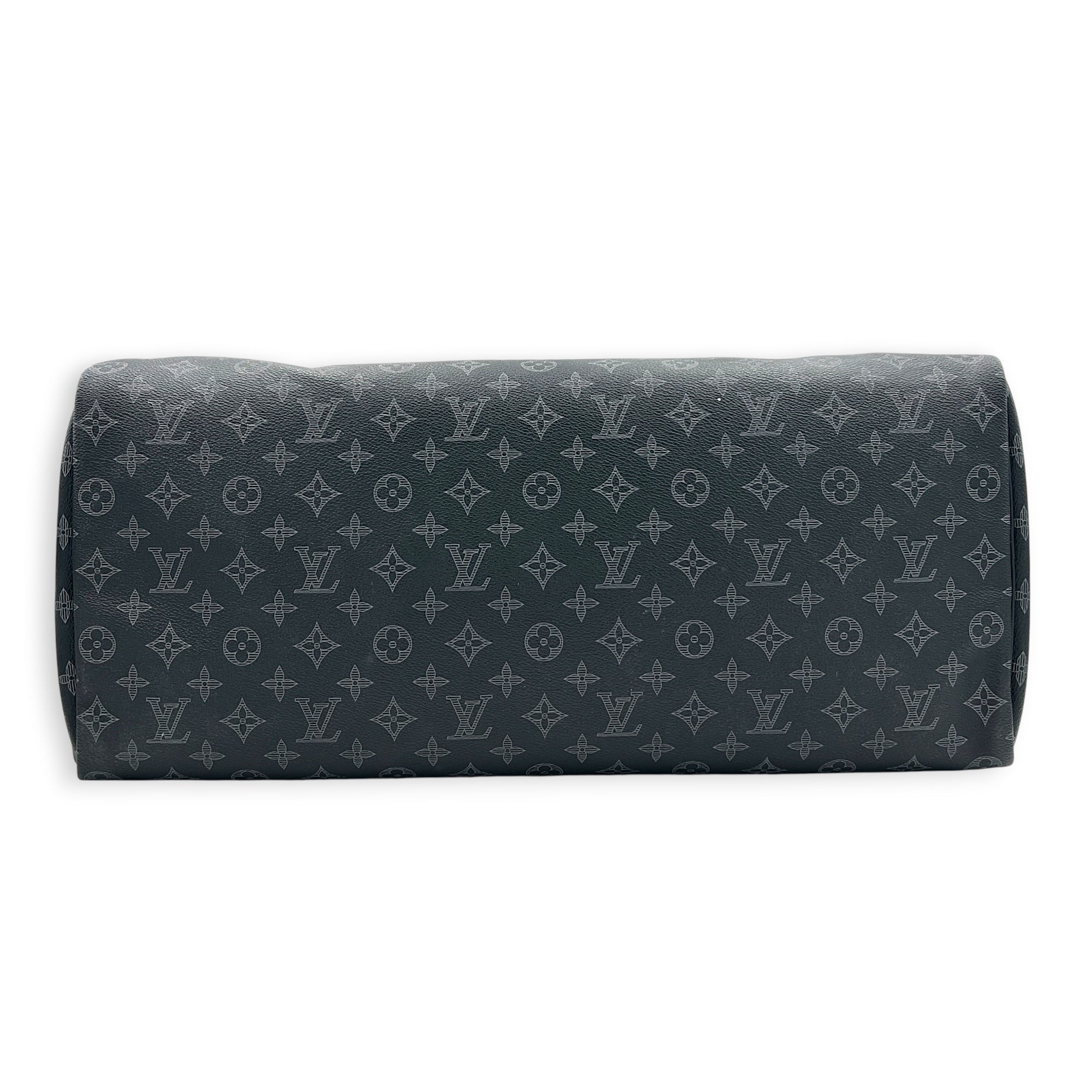 Keepall Top Handle Bag 50 x Vivienne in Monogram Coated Canvas, Black hardware