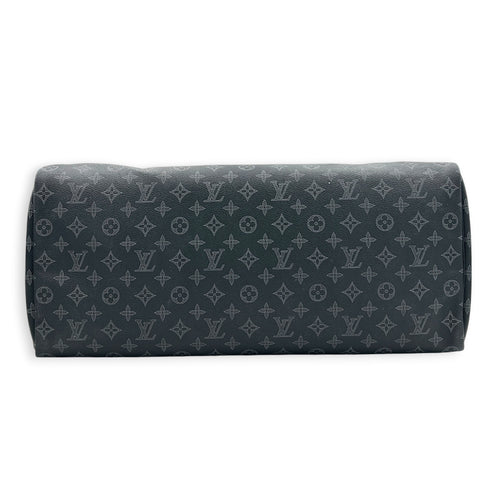 Keepall Top Handle Bag 50 x Vivienne in Monogram Coated Canvas, Black hardware