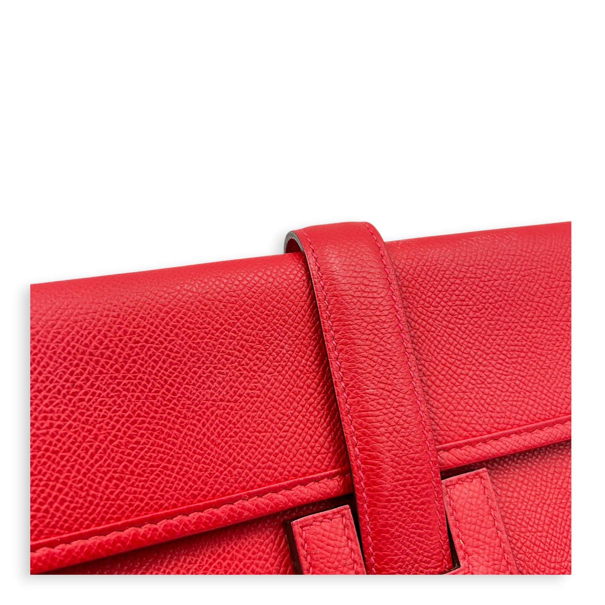 Jige Rouge Casaque Clutch in Epsom