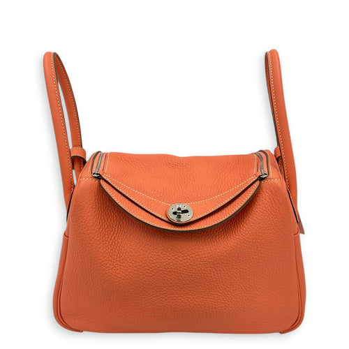 Lindy 26 Crevette Shoulder Bag in Clemence, Silver hardware