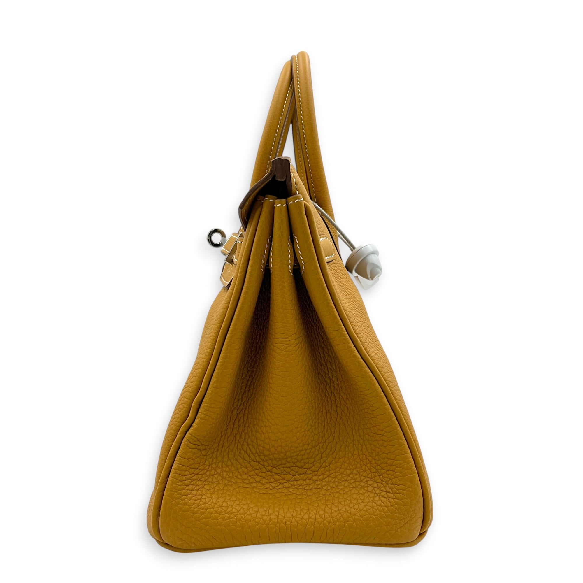 Birkin 25 Natural Sable Top Handle Bag in Togo, Palladium hardware