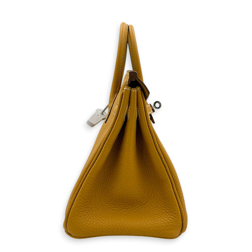 Birkin 25 Natural Sable Top Handle Bag in Togo, Palladium hardware