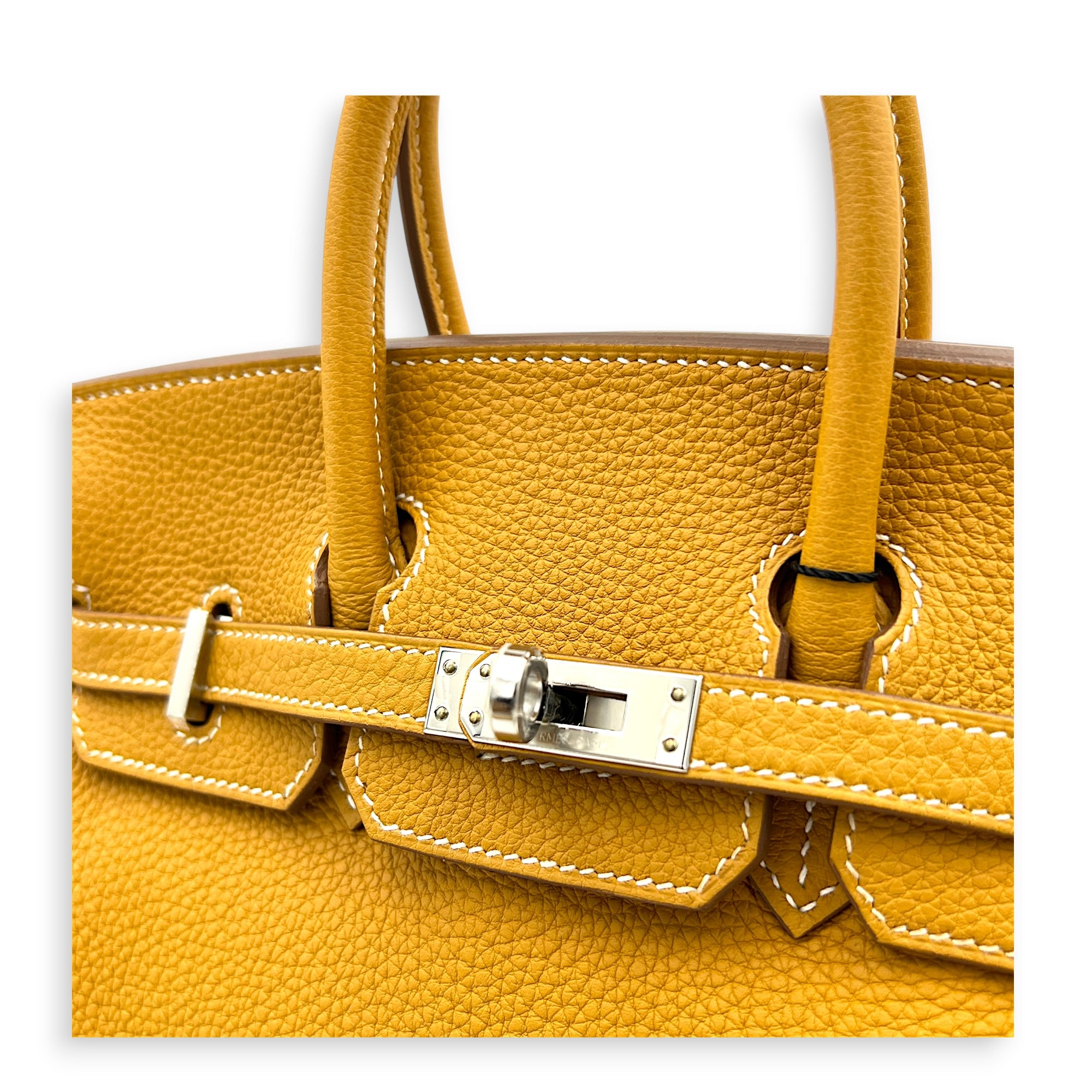 Birkin 25 Natural Sable Top Handle Bag in Togo, Palladium hardware