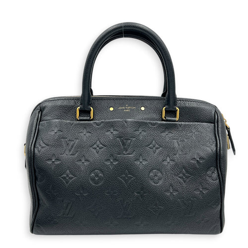 Speedy Top Handle Bag 25 Black in Empreinte Leather, Gold hardware