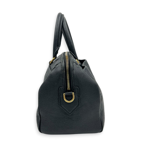 Speedy Top Handle Bag 25 Black in Empreinte Leather, Gold hardware