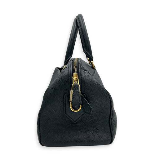 Speedy Top Handle Bag 25 Black in Empreinte Leather, Gold hardware