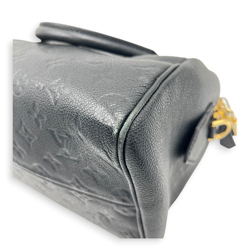 Speedy Top Handle Bag 25 Black in Empreinte Leather, Gold hardware