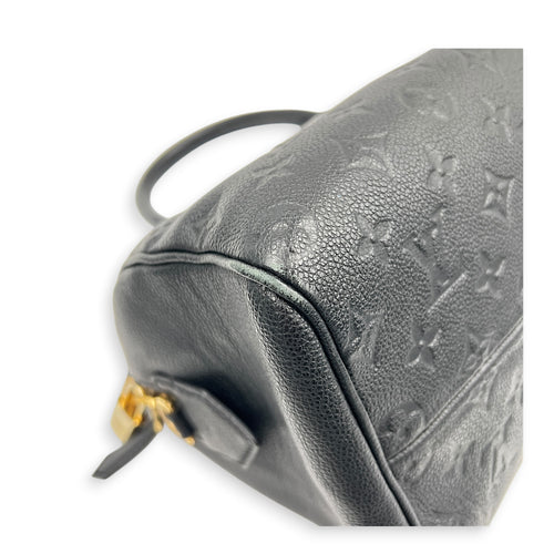Speedy Top Handle Bag 25 Black in Empreinte Leather, Gold hardware