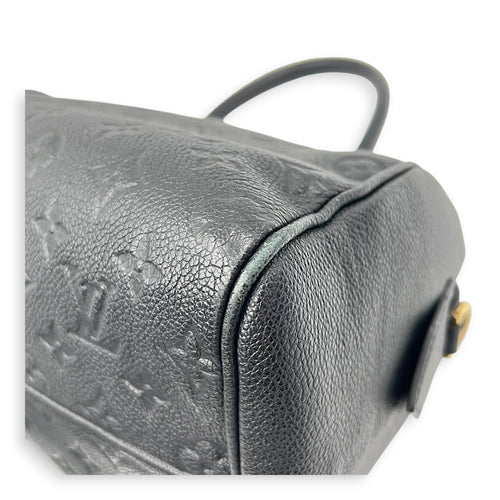 Speedy Top Handle Bag 25 Black in Empreinte Leather, Gold hardware