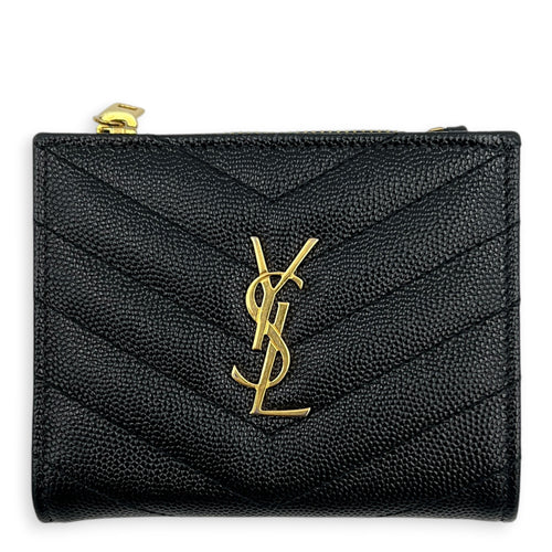 Cassandre Wallet Black in Calfskin, Gold hardware