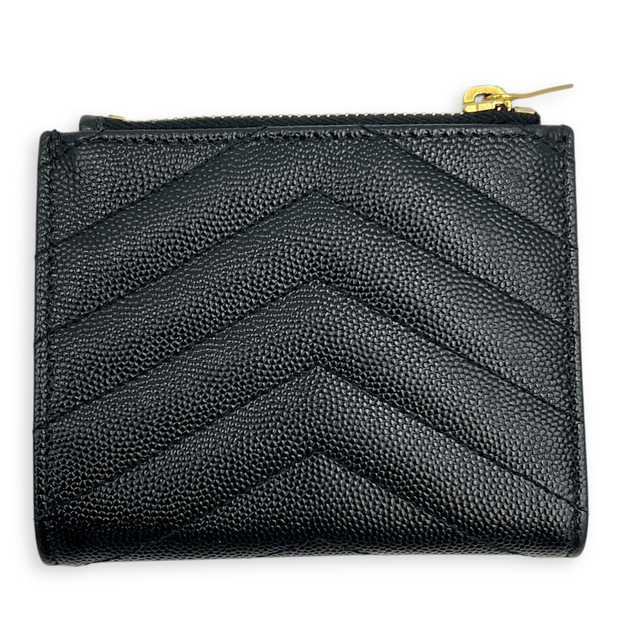 Cassandre Wallet Black in Calfskin, Gold hardware