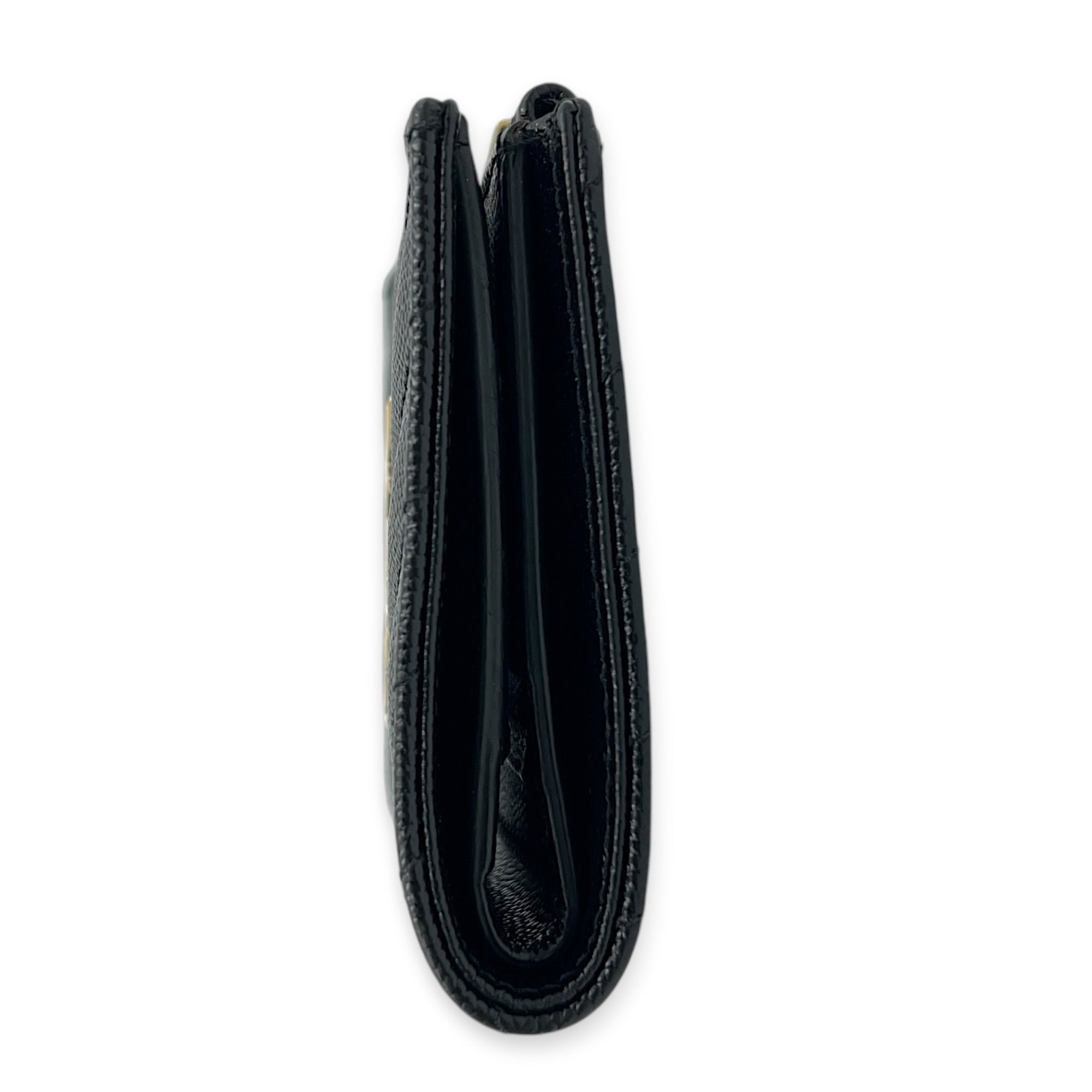 Cassandre Wallet Black in Calfskin, Gold hardware