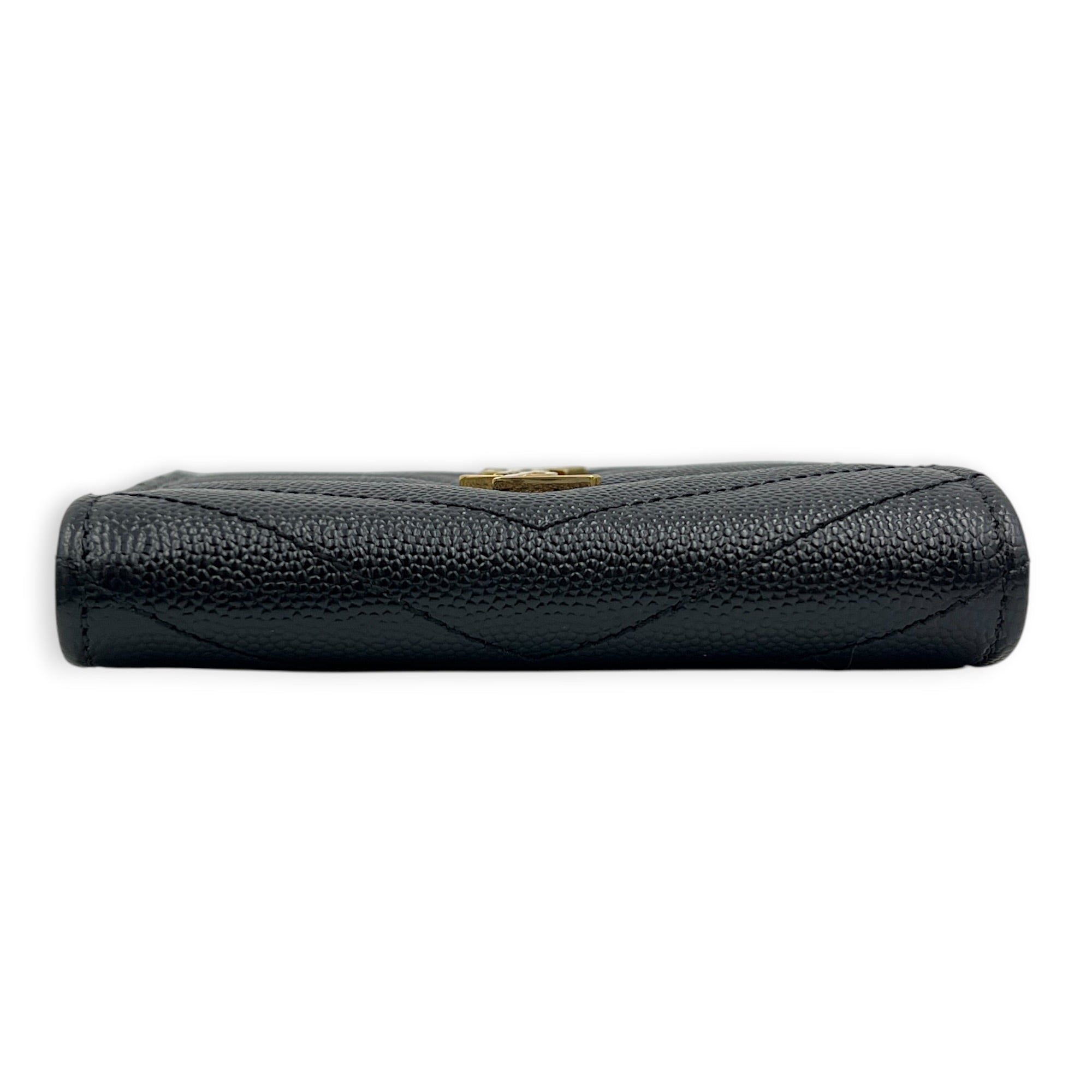Cassandre Wallet Black in Calfskin, Gold hardware