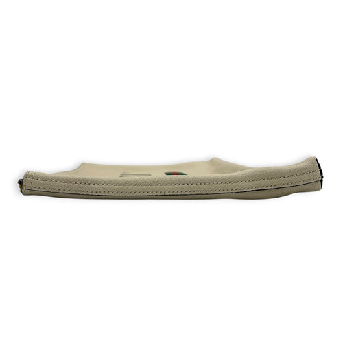 Logo Pouch White in Calfskin, Gold hardware