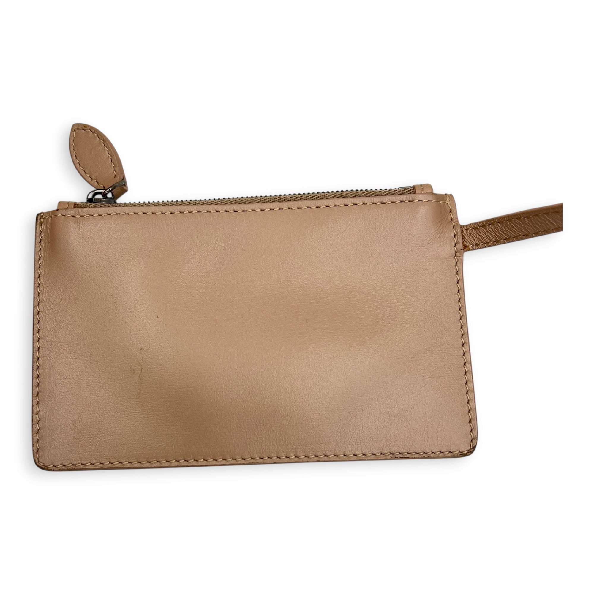 Latifa Cut Laser Top Handle Bag Beige in Calfskin, Gunmetal hardware