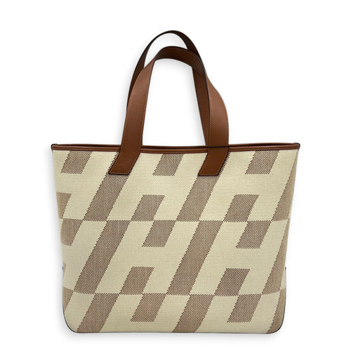 Cabas H White in Canvas