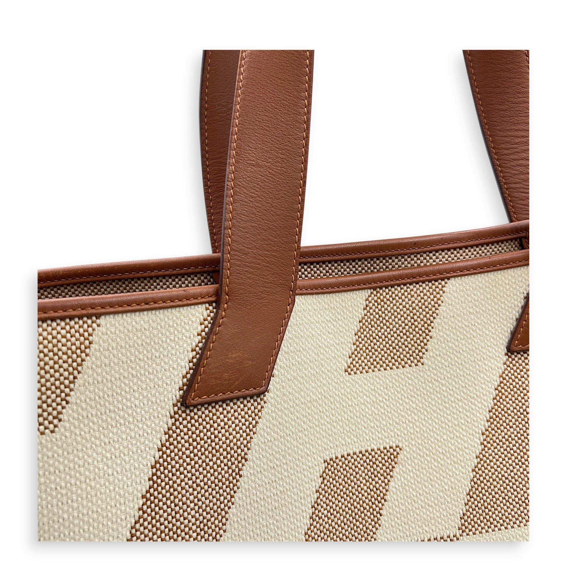 Cabas H White in Canvas