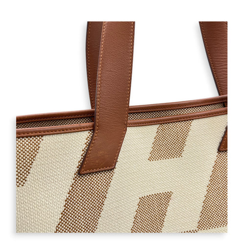 Cabas H White in Canvas