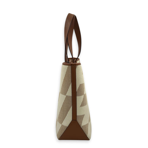 Cabas H White in Canvas