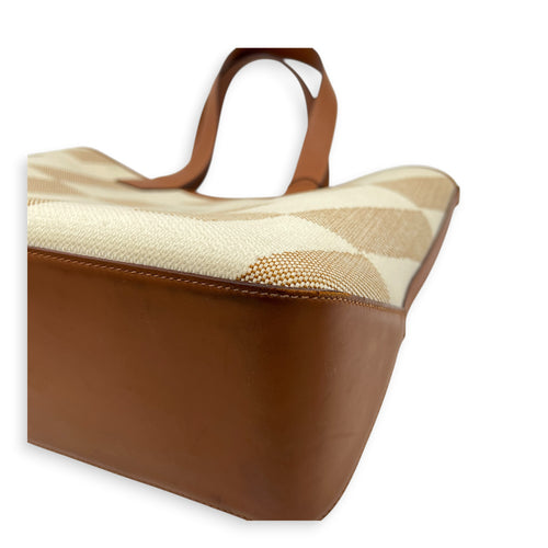 Cabas H White in Canvas