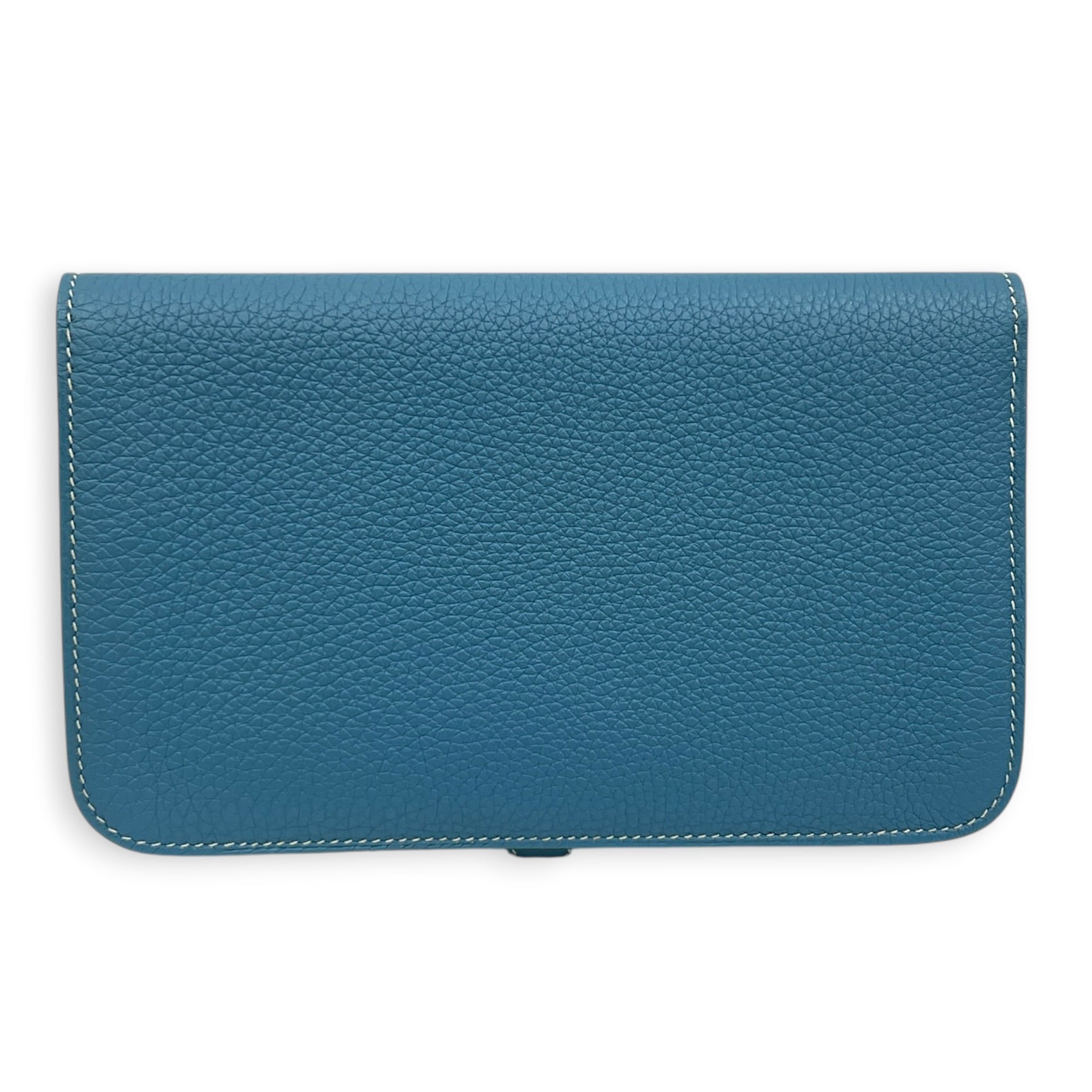 Dogon Duo Blue Jean Wallet in Clemence, Palladium hardware
