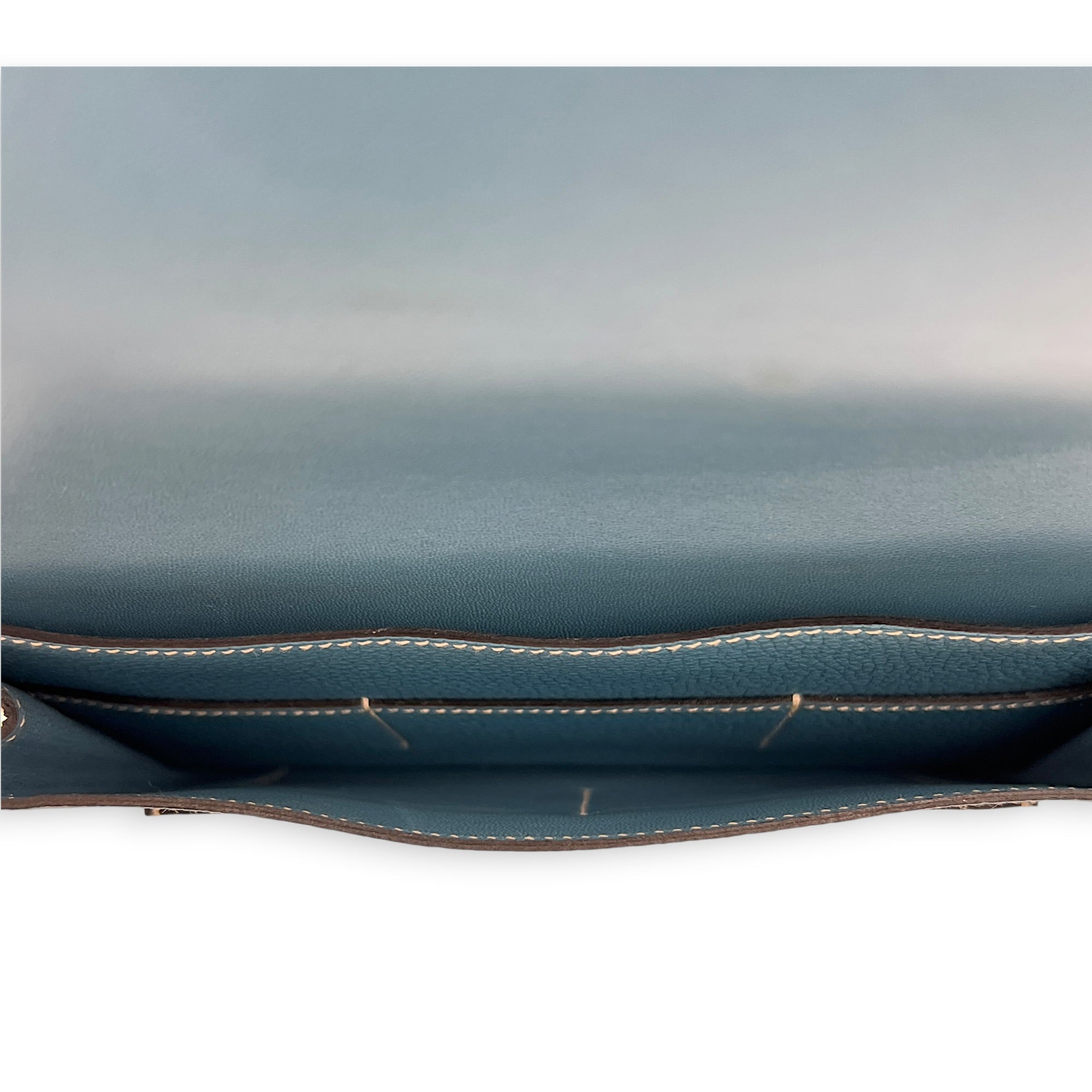 Dogon Duo Blue Jean Wallet in Clemence, Palladium hardware