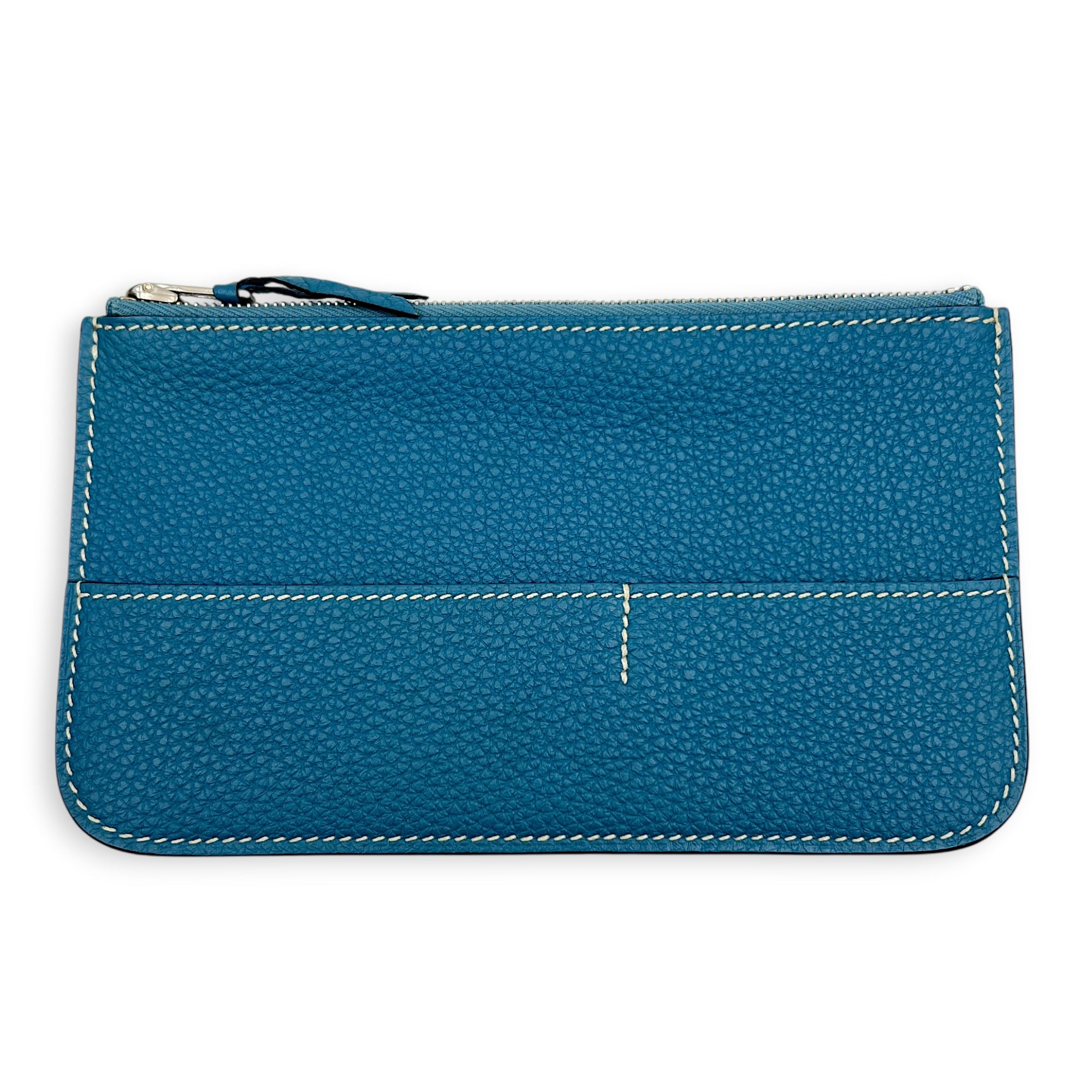 Dogon Duo Blue Jean Wallet in Clemence, Palladium hardware