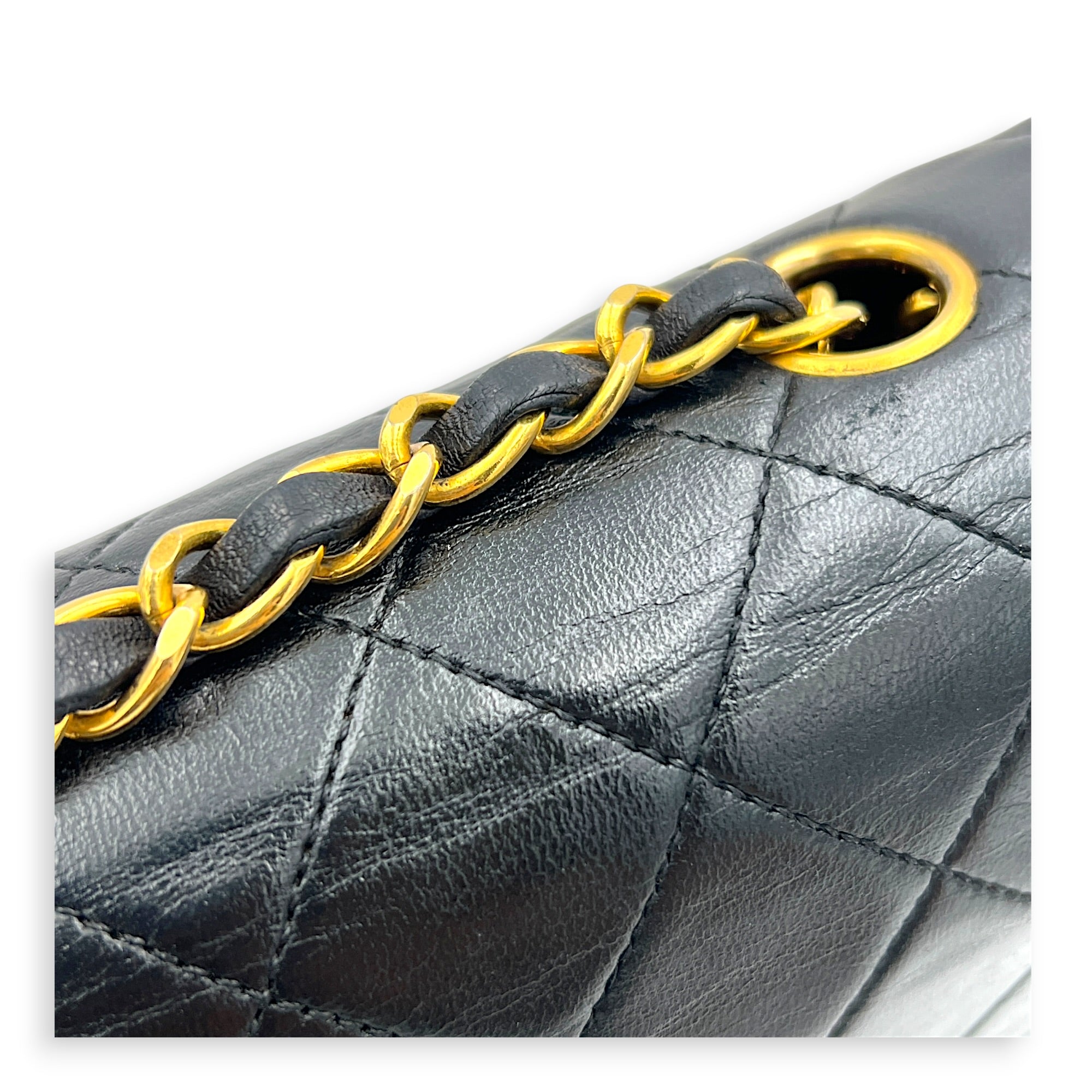 CC Vintage Black (retouched) Crossbody Bag in Lambskin, Gold hardware