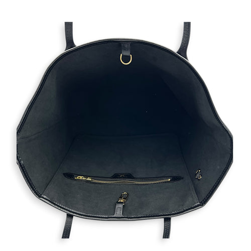 Neverfull MM Black Tote Bag in Jacquard, Gold hardware
