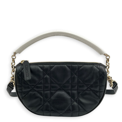 Vibe Hobo Crossbody Bag Black in Lambskin, Gold hardware