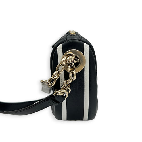 Vibe Hobo Crossbody Bag Black in Lambskin, Gold hardware