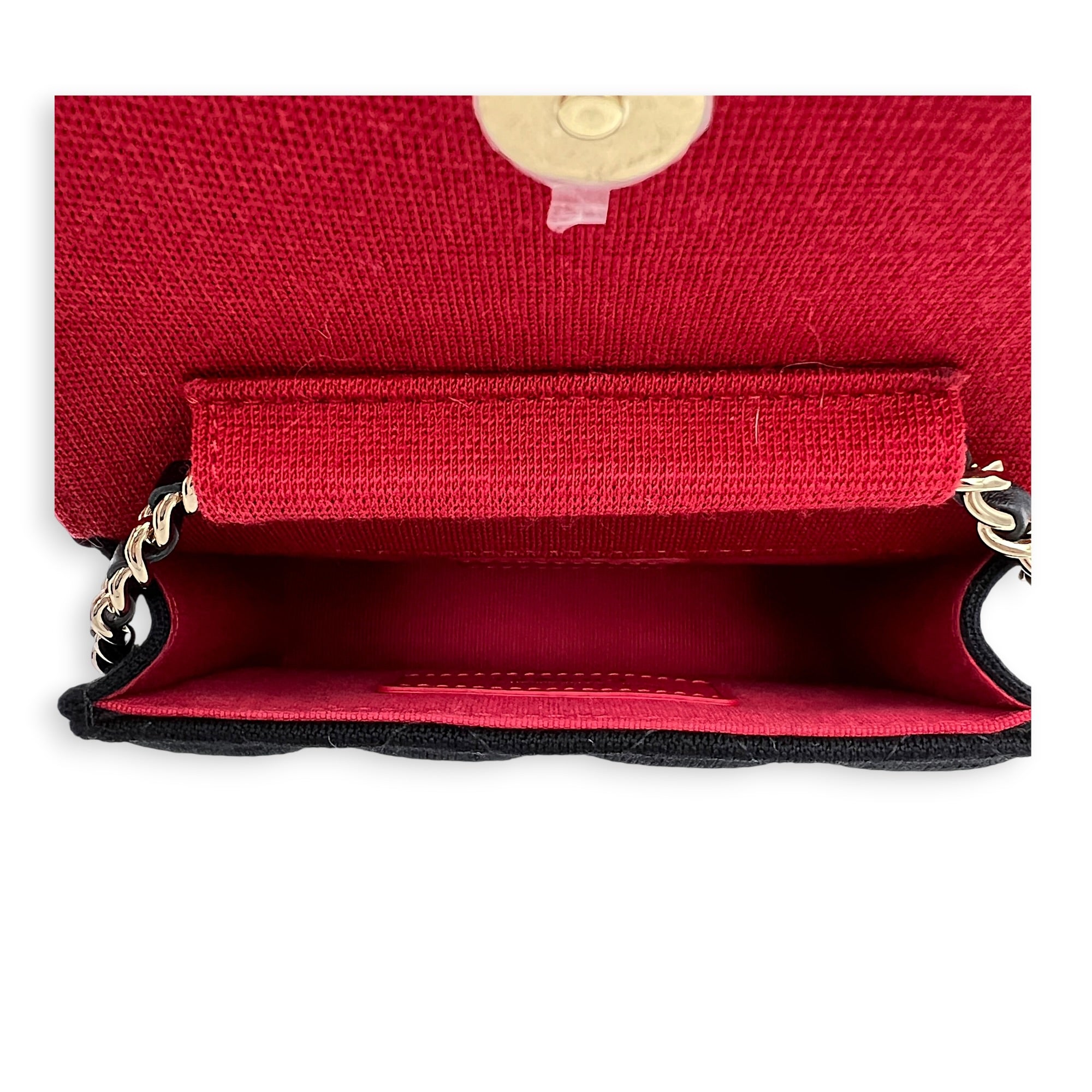 CC Crossbody Bag Black in Jersey, Gold hardware