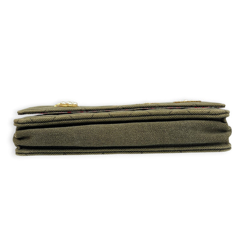 Coco Cuba Green Wallet On Chain in Denim, Gold hardware